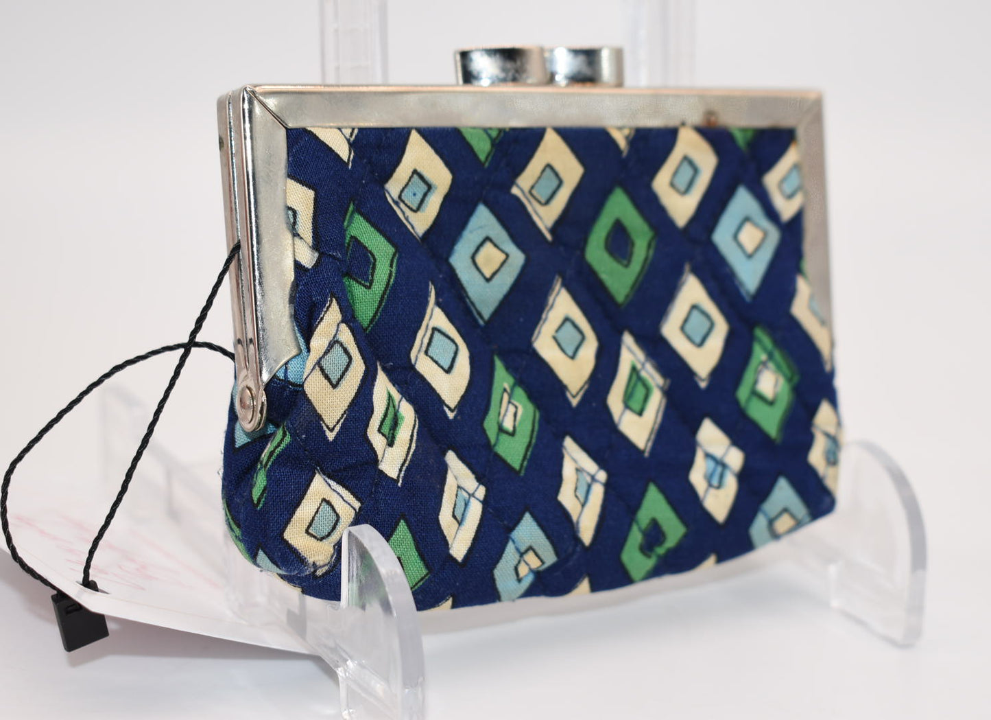 Vera Bradley Kisslock Coin Wallet in "Mediterranean Blue- Opposite" Pattern