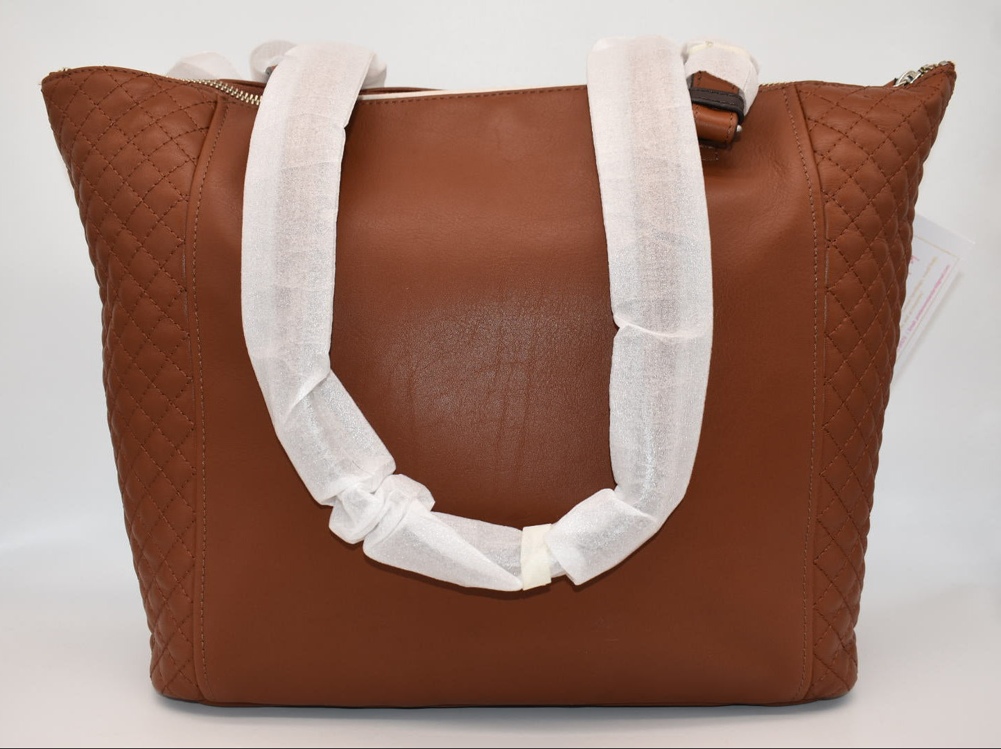 Vera Bradley Carryall Small Leather Tote Bag in Classic Mocha