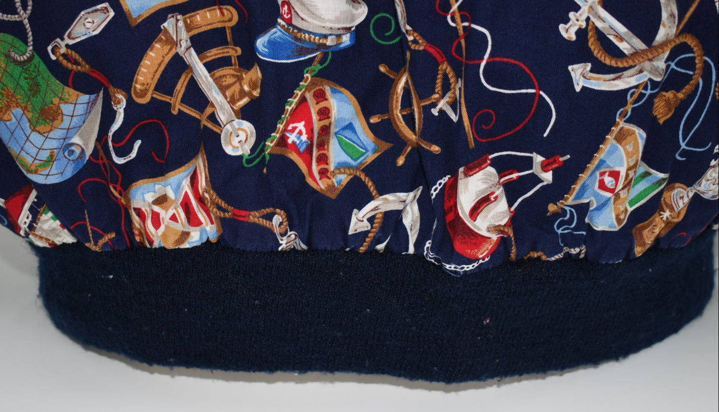 Vintage Vera Bradley Medium Reversible Zip Sports Jacket in "Regatta - 1994" Pattern