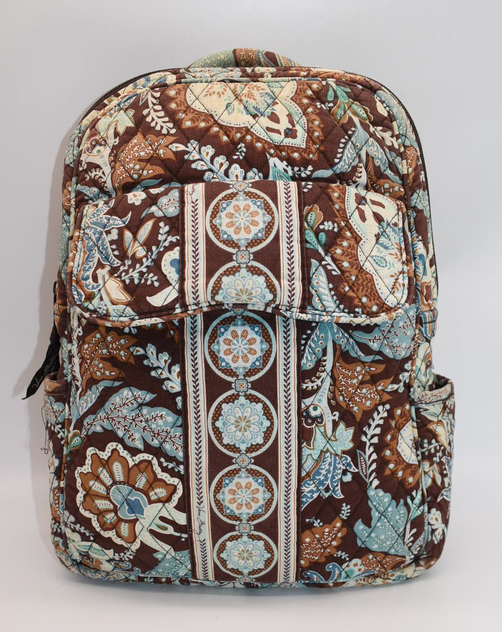 Vera Bradley Small Quilted Cotton Backpack in "Java Blue" Pattern