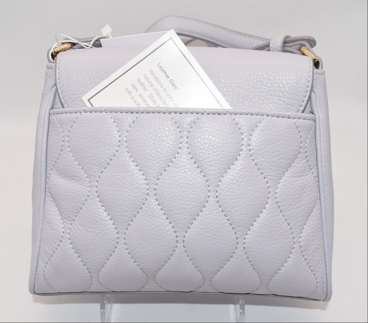 Vera Bradley Sarah Quilted Leather Crossbody Bag in Cloud Gray