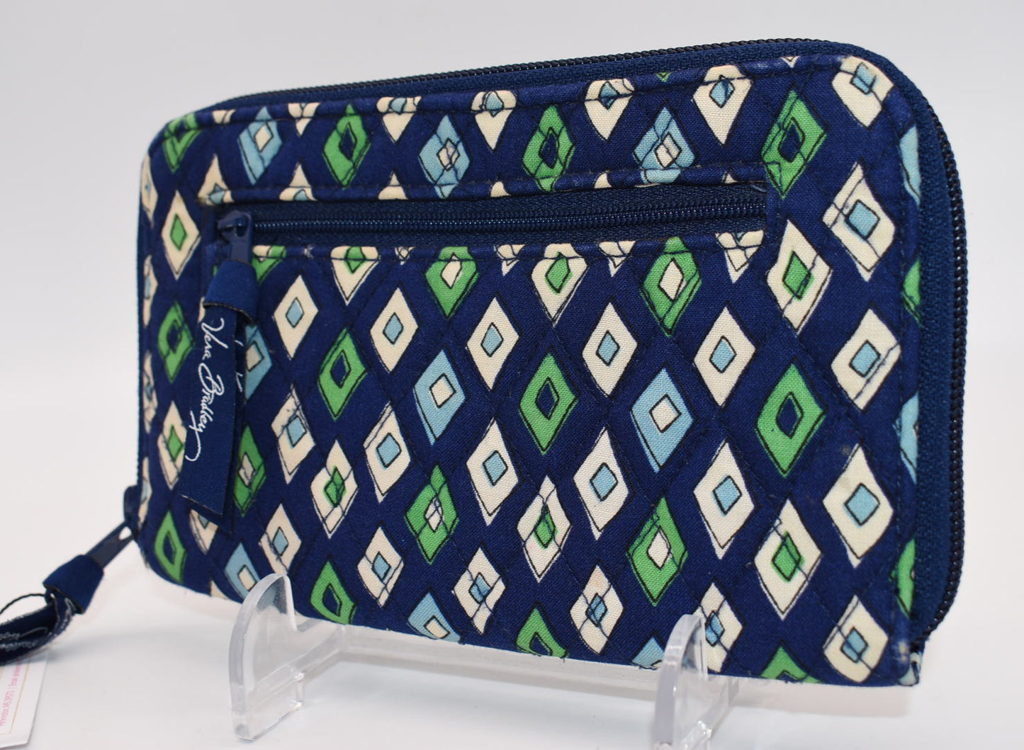 Vera Bradley Zip Around Wallet in "Mediterranean Blue" Pattern