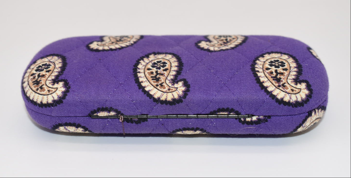 Vera Bradley Hard Clamshell Eyewear Case in "Bandana -Purple" Pattern