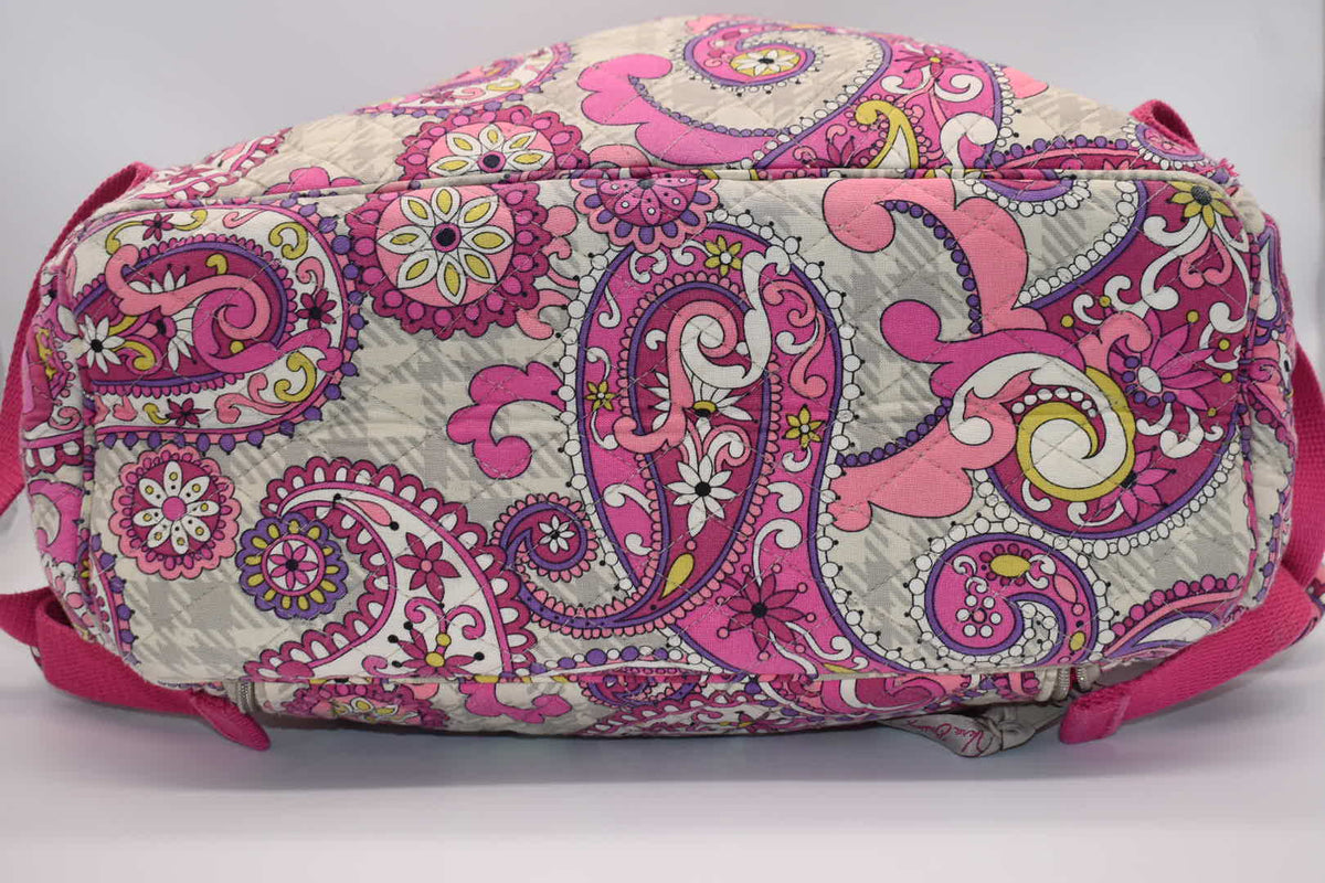 Vera Bradley Double Zip Backpack in "Paisley Meets Plaid" Pattern