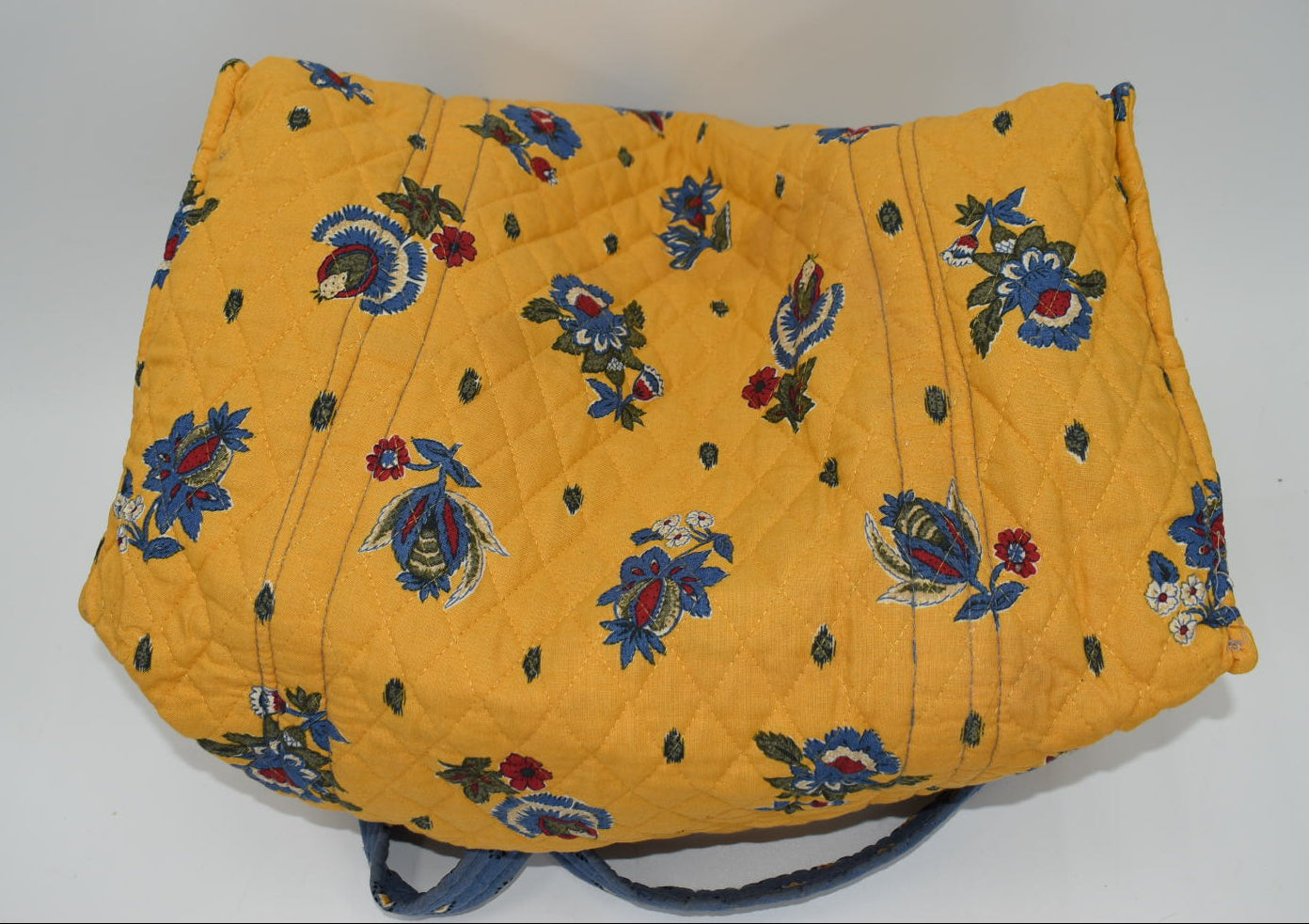 Vintage Vera Bradley Medium Duffel Bag in "French Blue" Pattern