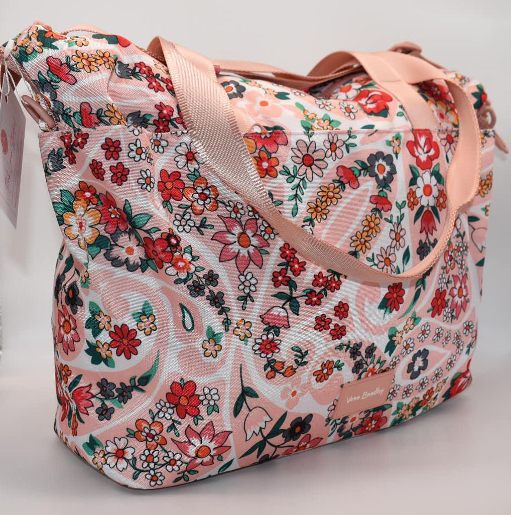 Vera Bradley Reactive Travel Tote Bag in "Prairie Paisley" Pattern