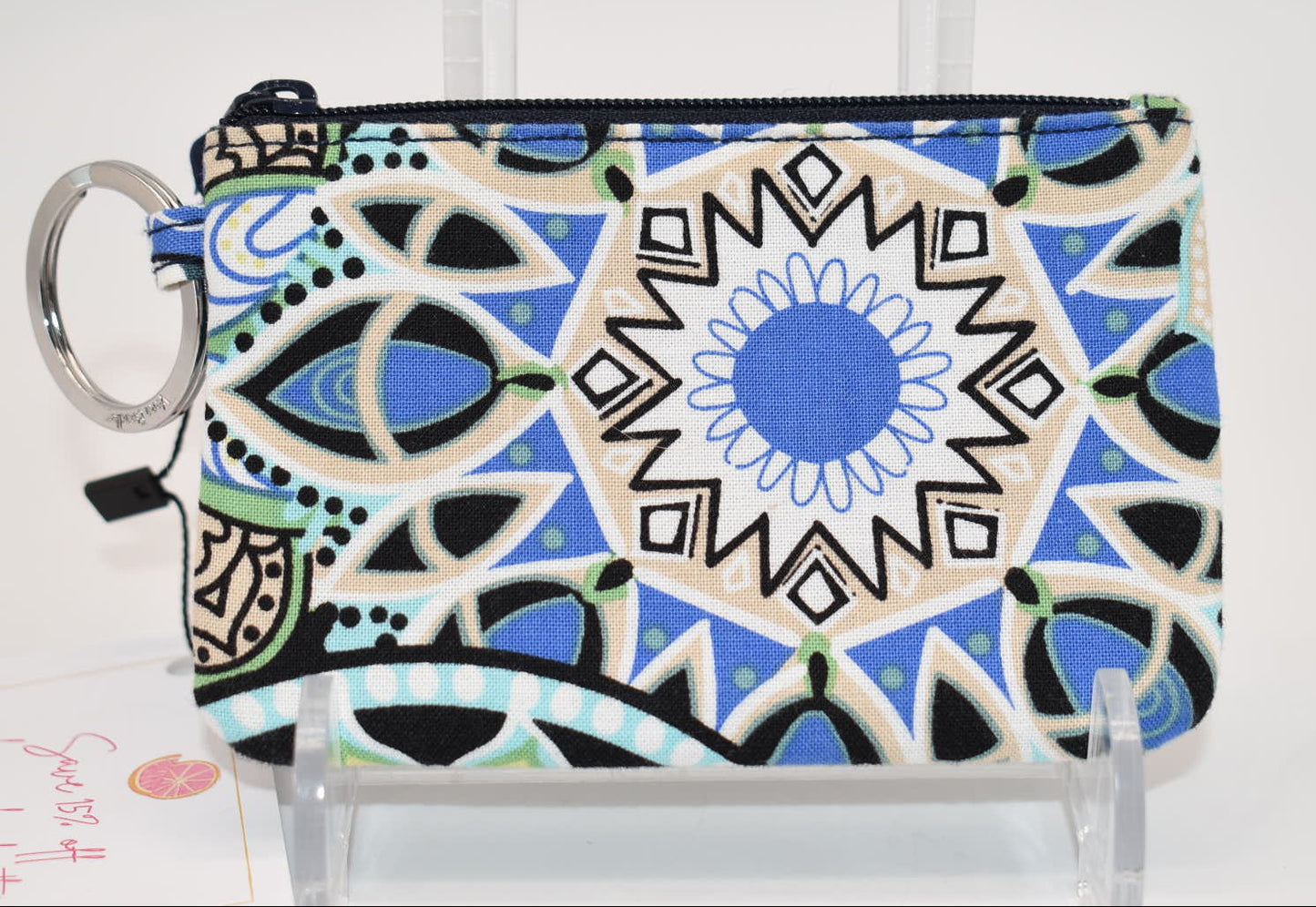 Vera Bradley Zip ID Case in "Sketched Medallion" Pattern