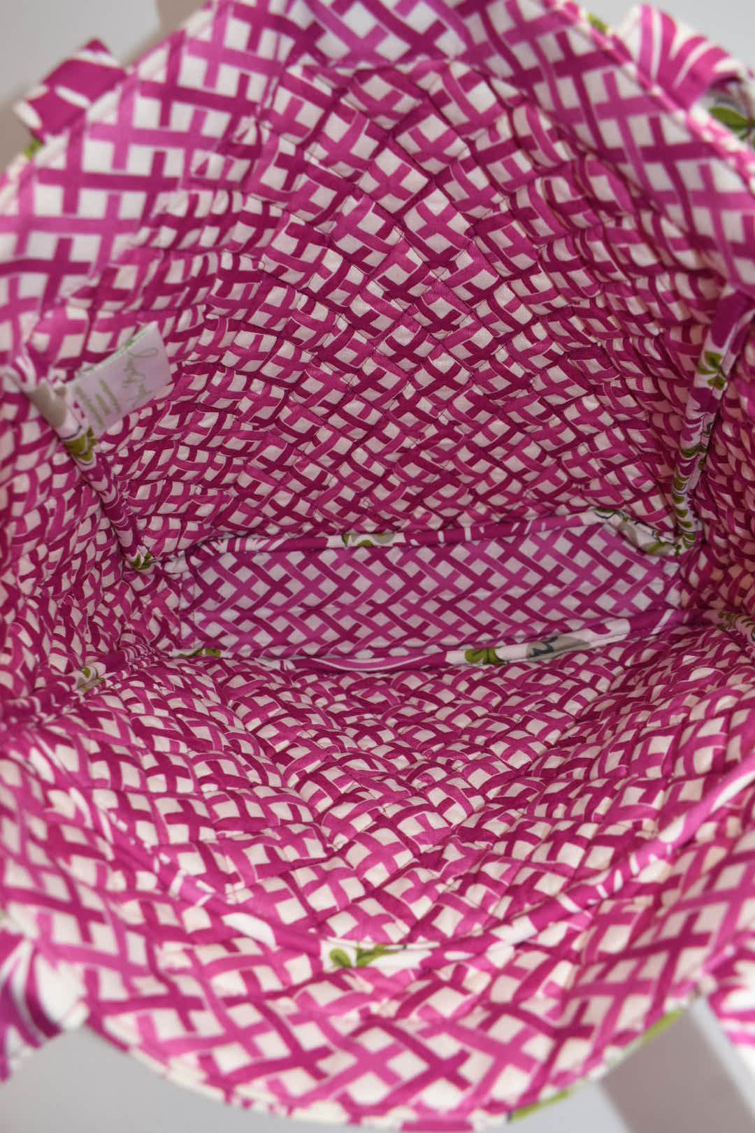 Vera Bradley Quilted Cotton Tote Bag in "Julep Tulip" Pattern