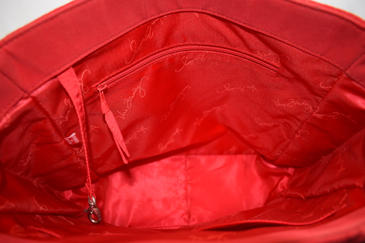 Vera Bradley Microfiber Turnlock Tote Bag in Fire Red