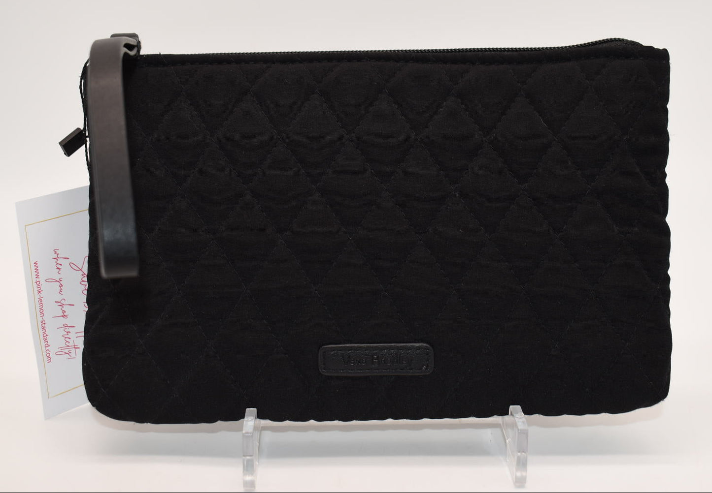 Vera Bradley Microfiber RFID All-Day Simple Wristlet in Black