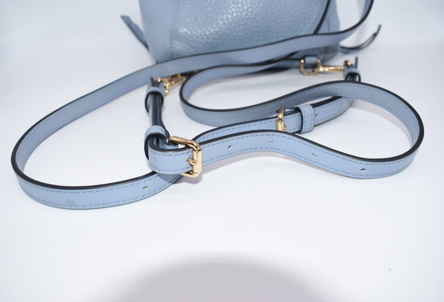 Michael Kors Viv Extra-Small Pebbled Leather Backpack in Baby Blue