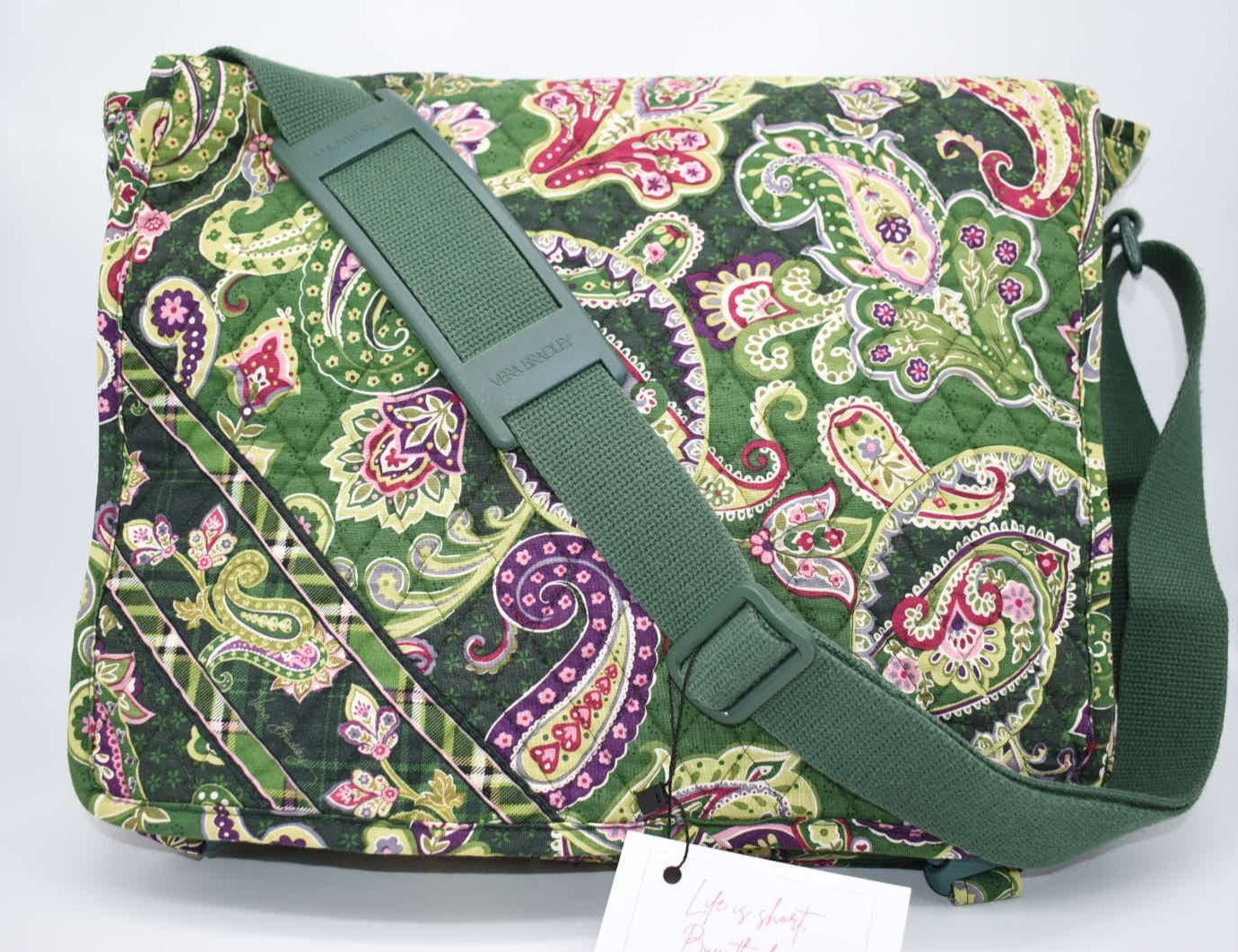 Vera Bradley Messenger Crossbody Bag in "Chelsea Green" Pattern