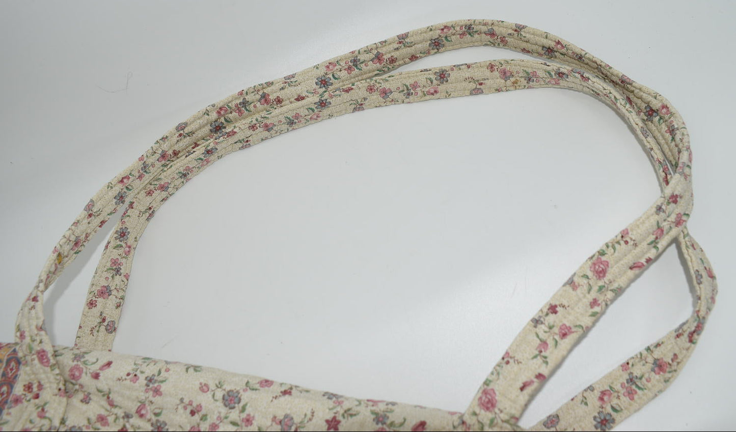 Vintage Vera Bradley Large Duffel Bag in "Cream-1985" Pattern