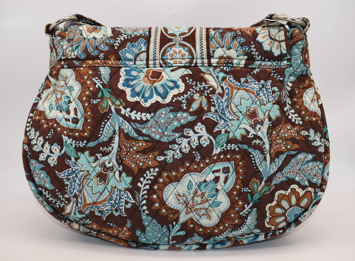 Vera Bradley Saddle Up Convertible Crossbody Bag in "Java Blue" Pattern