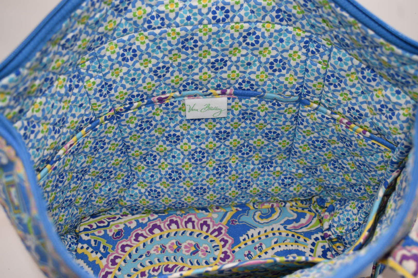 Vera Bradley Villager Tote Bag in "Capri Blue" Pattern