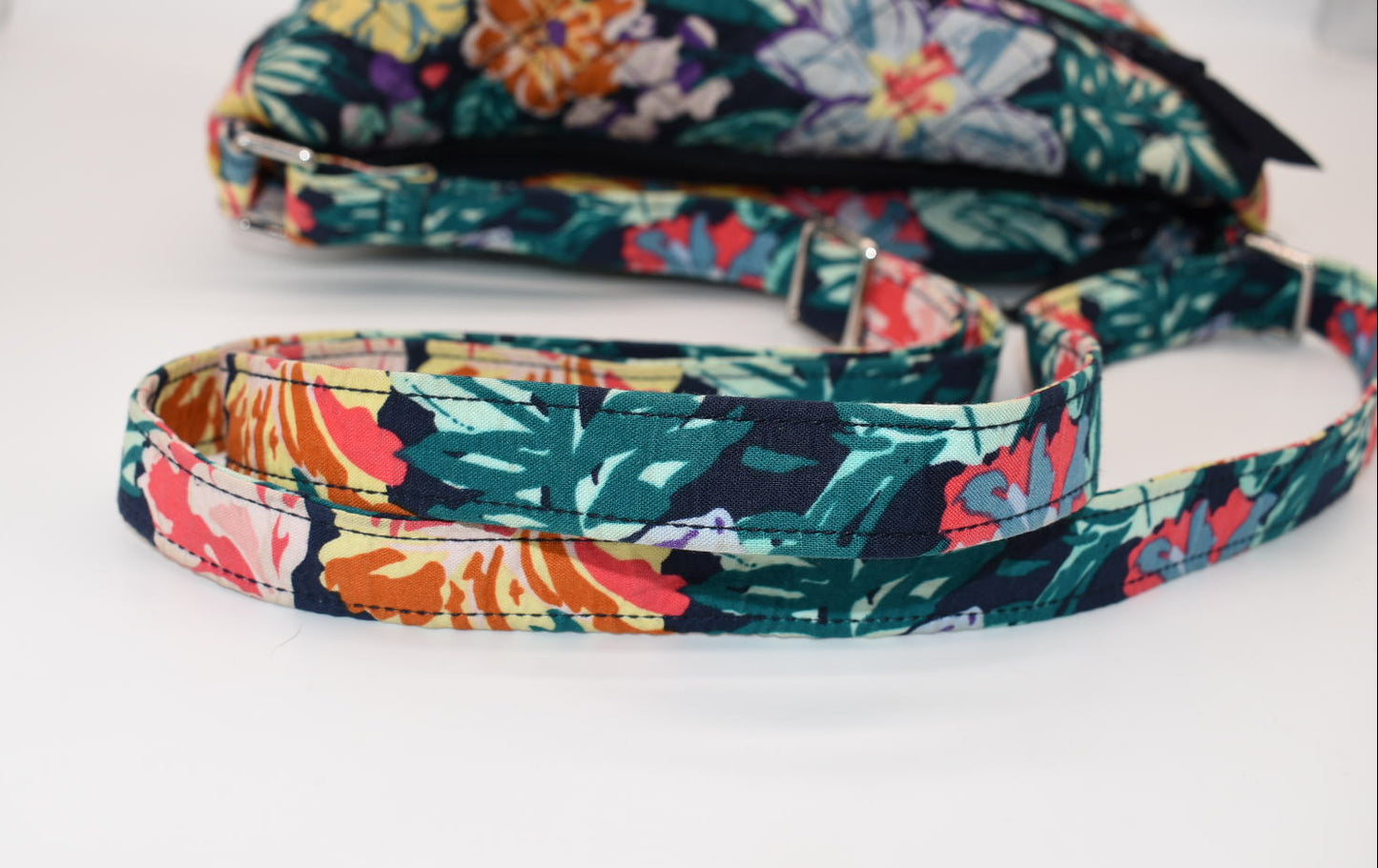 Vera Bradley Triple Zip Crossbody Bag in "Happy Blooms" Pattern