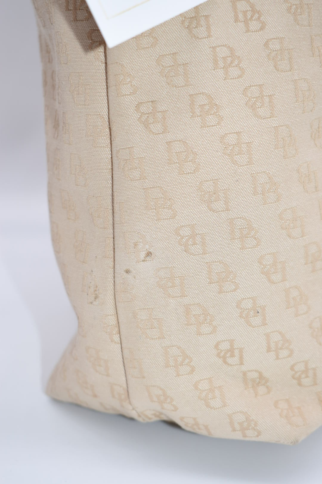 Dooney & Bourke Canvas Hobo Shoulder Bag in Brown & Tan