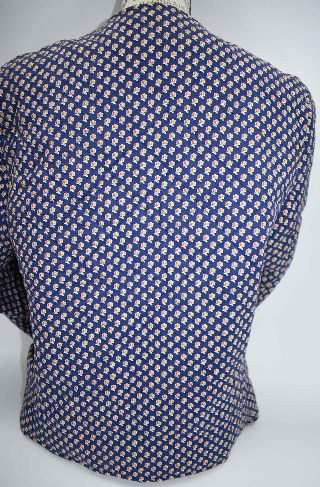 Vintage Vera Bradley Large Quilted Jacket in "Royal -1992" Pattern