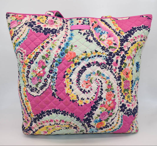 Vera Bradley Iconic Tote Bag in "Wildflower Paisley" Pattern