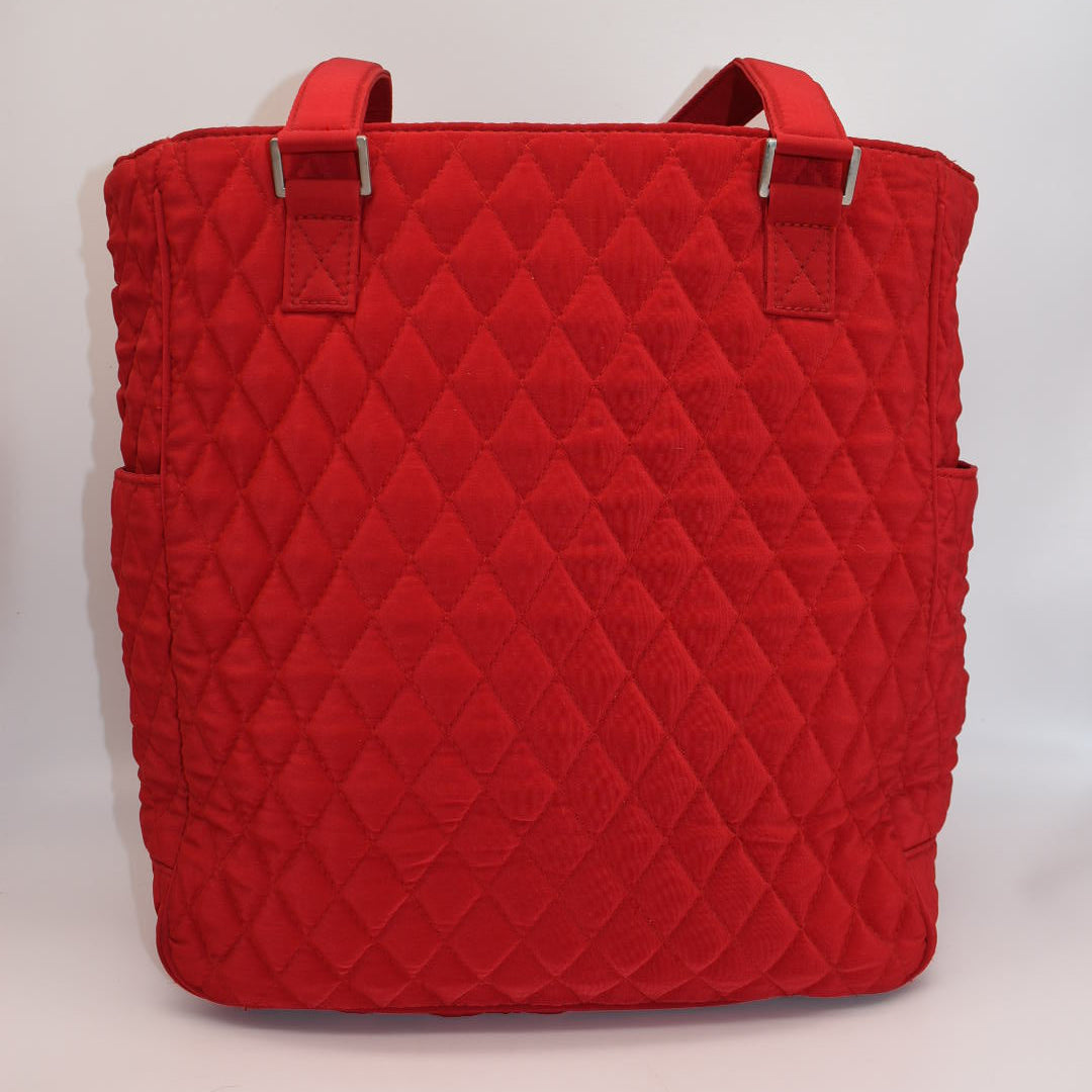 Vera Bradley Microfiber Turnlock Tote Bag in Fire Red