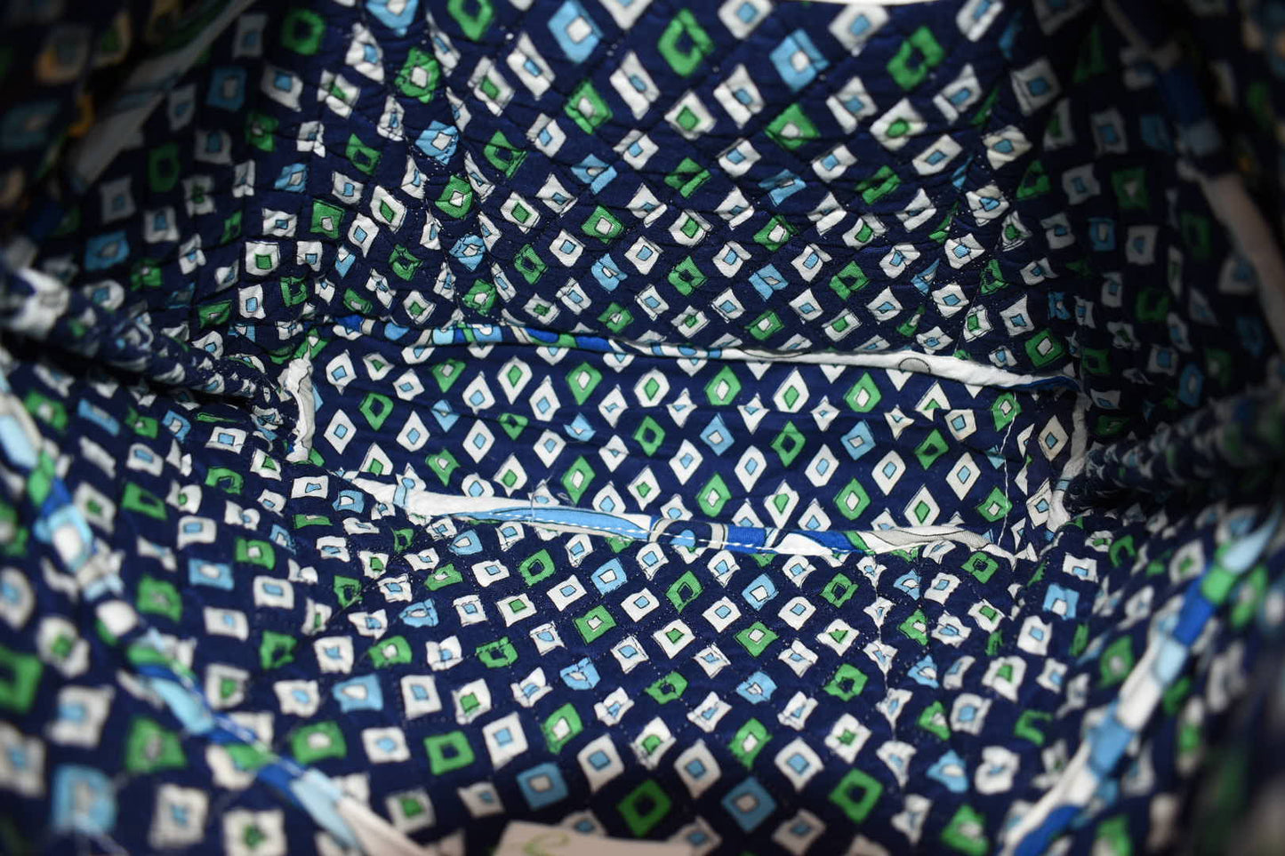 Vera Bradley Villager Tote Bag in "Mediterranean White" Pattern