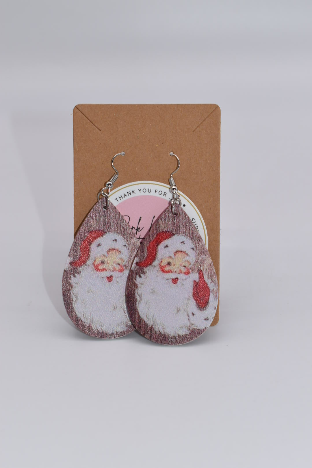 Seasonal Earrings: "A Santa Wink" Drop Earrings