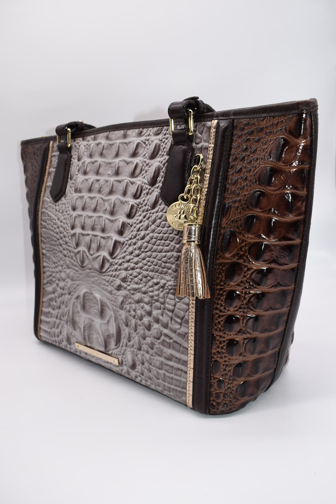 Brahmin Medium Asher Tote Bag in Quill Greco