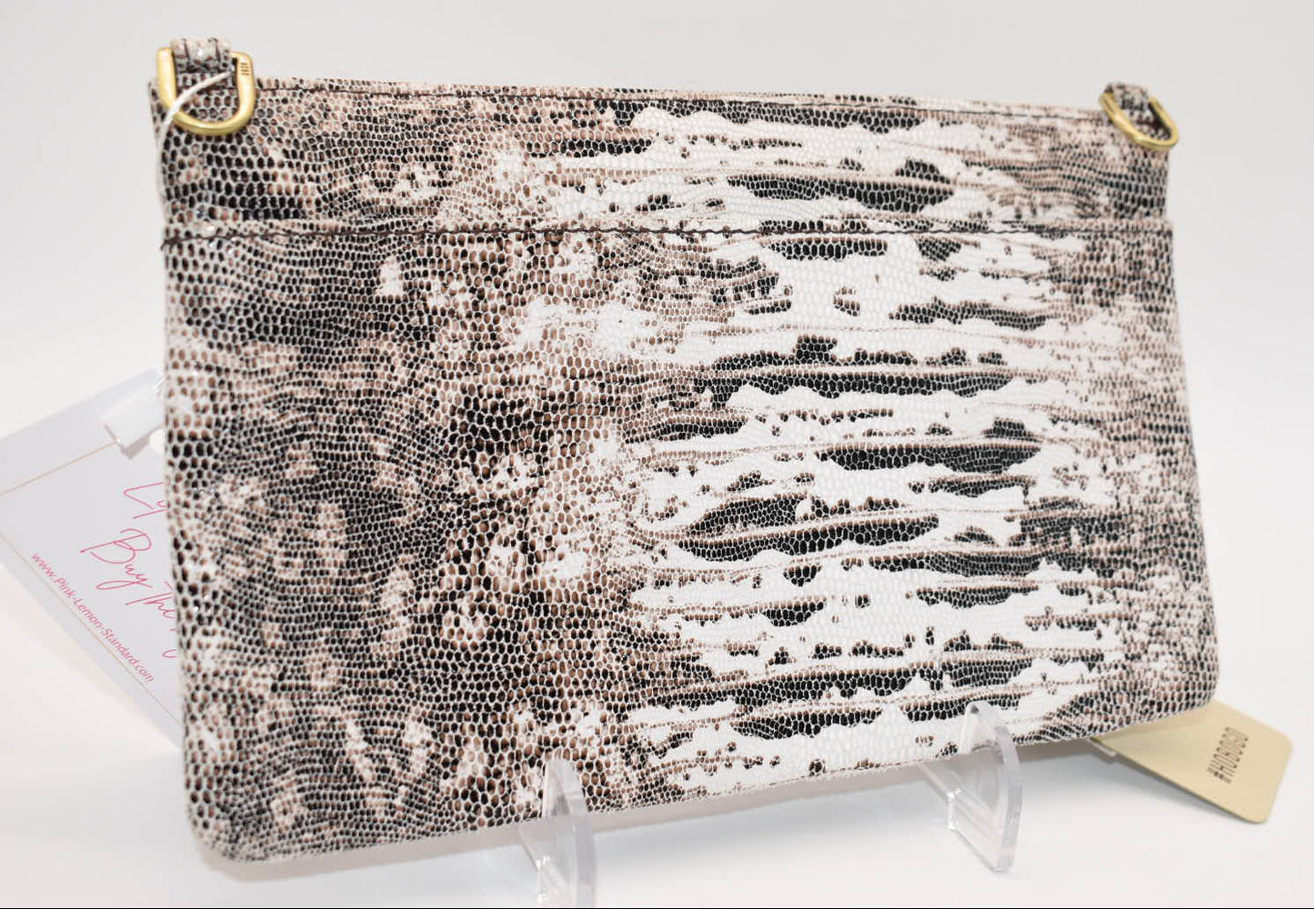 HOBO Intl GO Day Wristlet in Leather Lizard Print