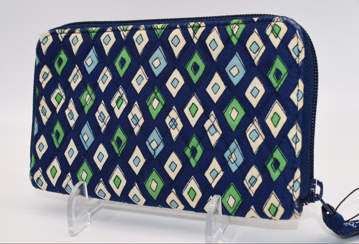 Vera Bradley Zip Around Wallet in "Mediterranean Blue" Pattern