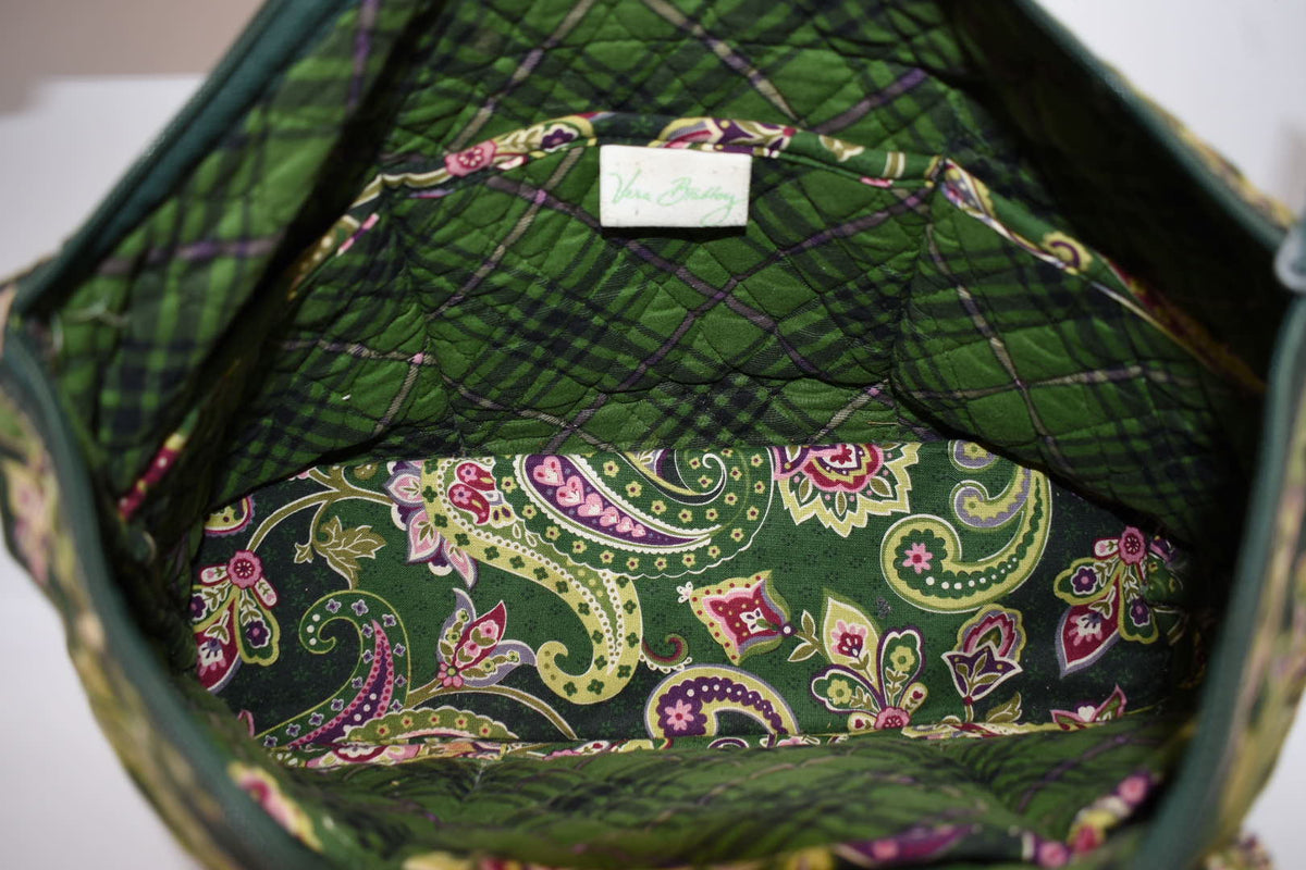 Vera Bradley Large Betsy Shoulder Tote Bag in "Chelsea Green" Pattern