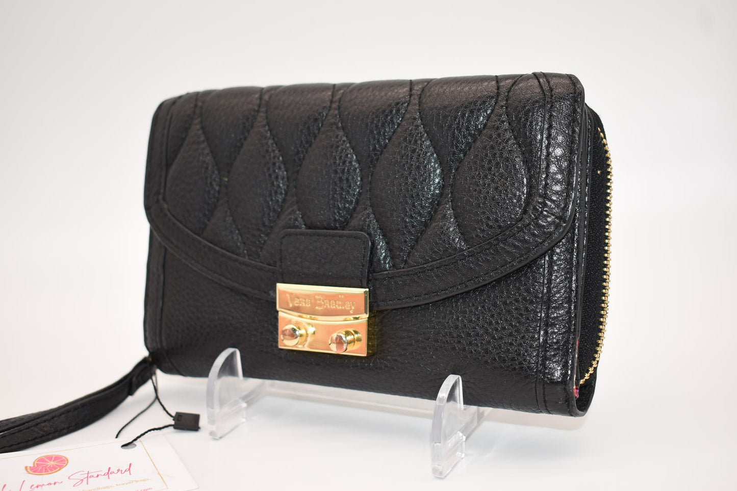 Vera Bradley Quilted Leather Ultimate Wristlet Wallet in Black