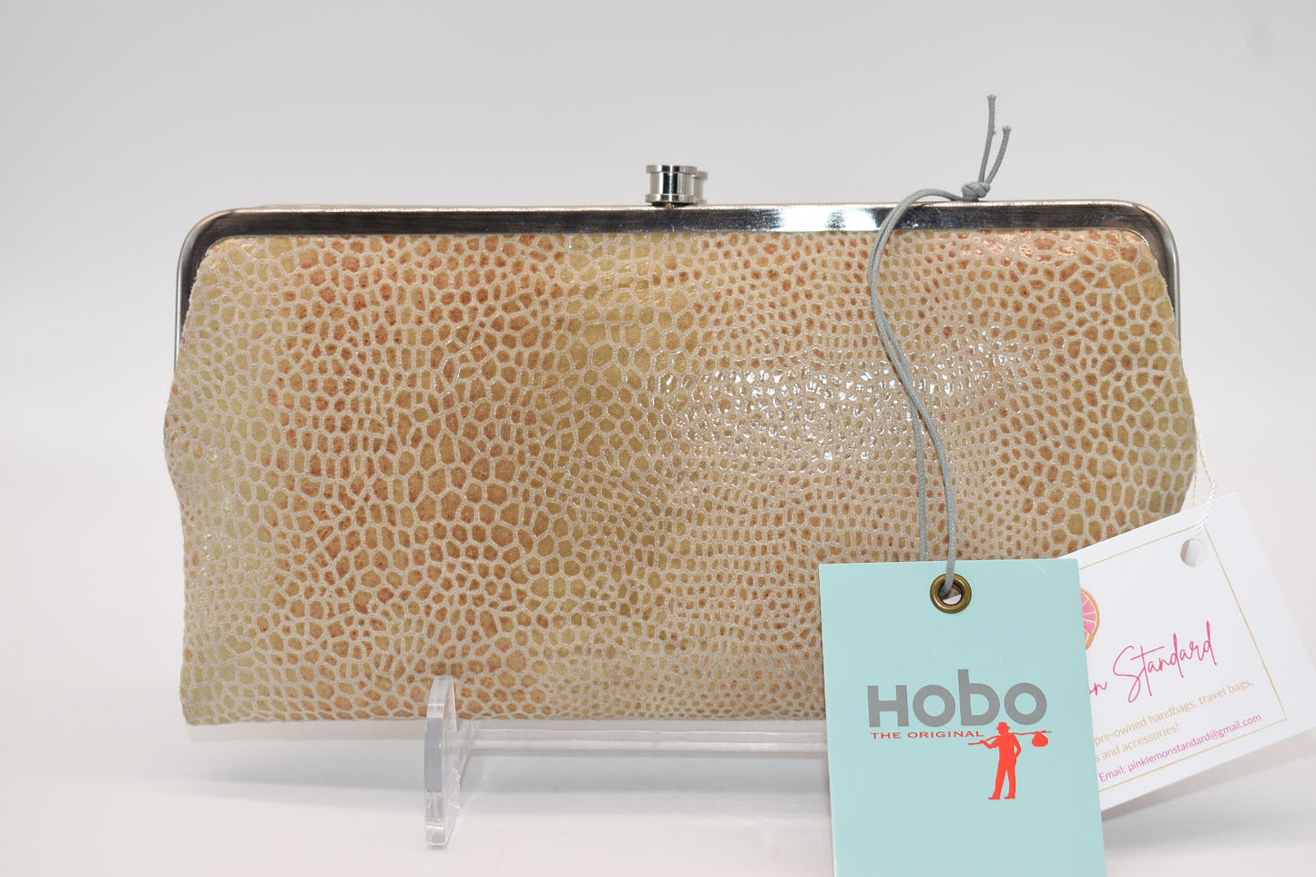 HOBO Lauren Clutch Wallet in Honey Snake