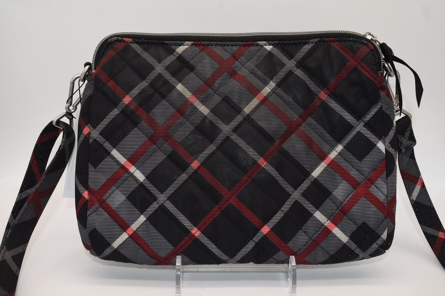 Vera Bradley Performance Twill Triple Compartment Crossbody Bag in "Paris Plaid" Pattern