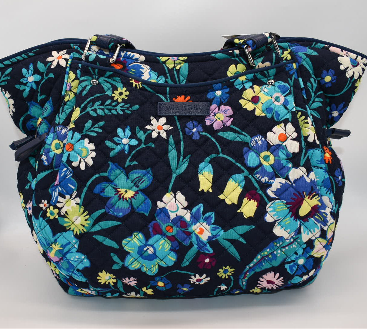 Vera Bradley Glenna Satchel Bag in "Moonlight Garden" Pattern