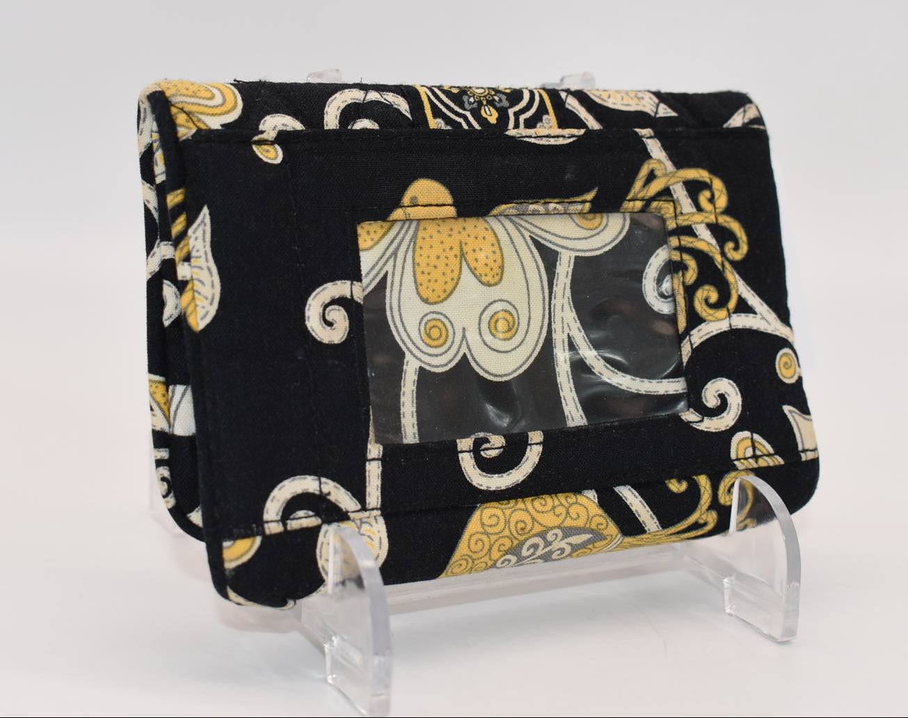 Vera Bradley "One for the Money" Bifold Wallet in Yellow Bird Pattern