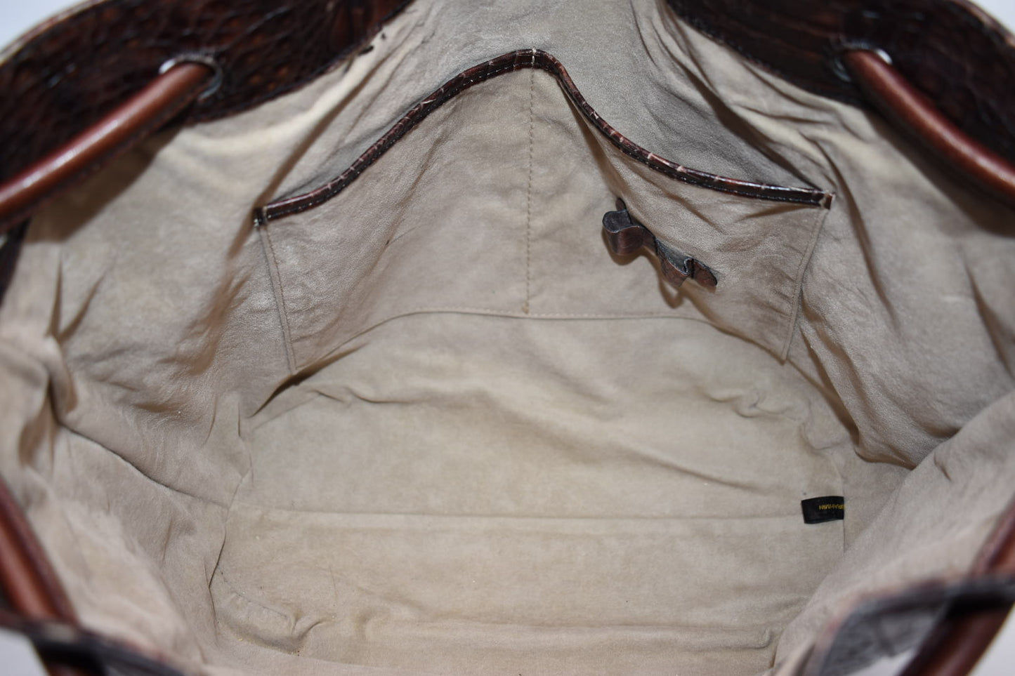 Vintage Brahmin Leather Shoulder Bucket Bag