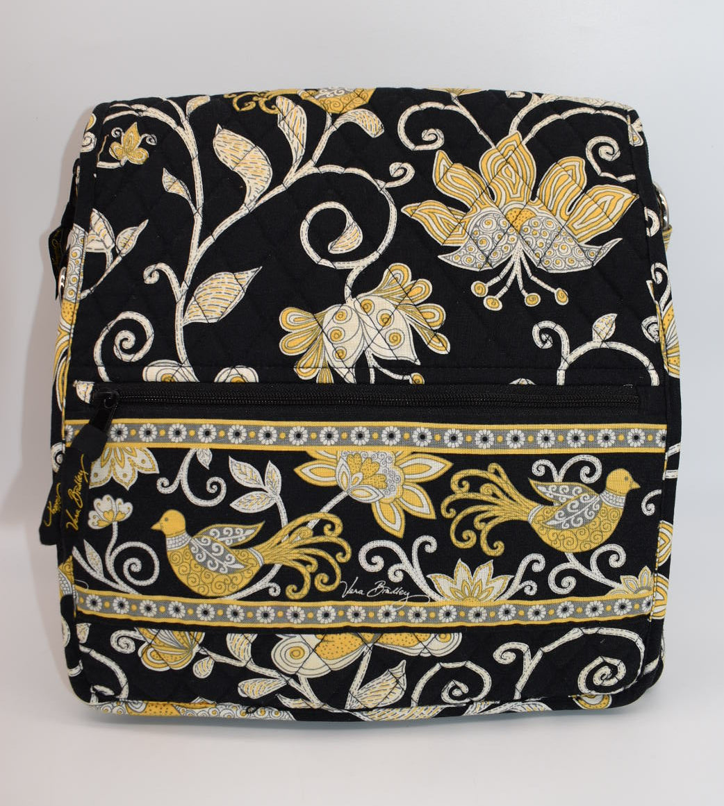 Vera Bradley Mailbag Crossbody Bag in "Yellow Bird" Pattern