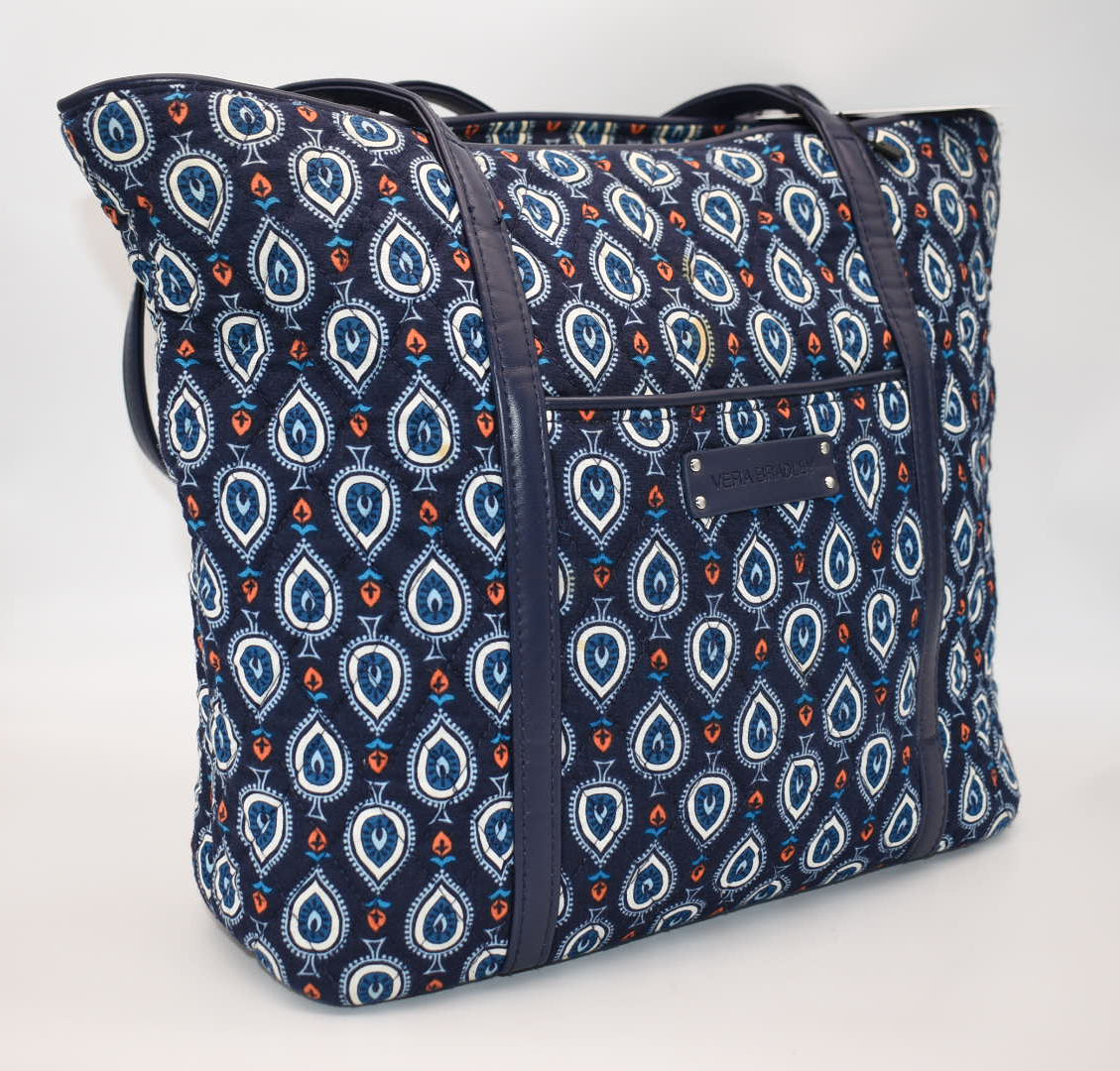 Vera Bradley Trimmed Small Vera Tote Bag in "Marrakesh Motifs" Pattern