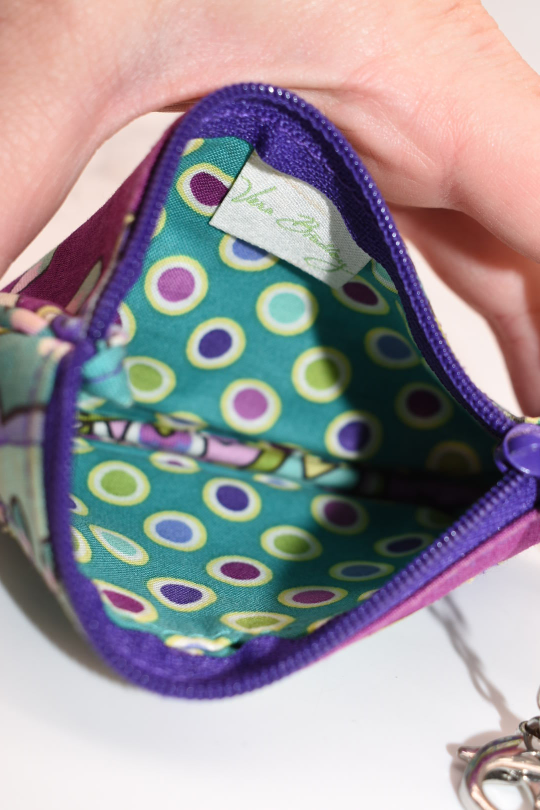 Vera Bradley Clip Zip ID Case in "Heather" Pattern