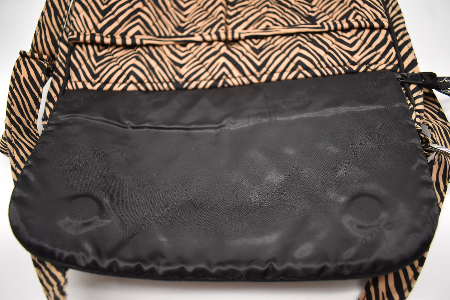 Vera Bradley Double Zip Mailbag Crossbody Bag in "Tiger Print" Pattern