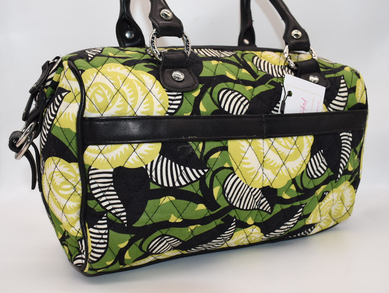 Vera Bradley Quilted Emma Satchel Bag in "La Neon Rose" Pattern