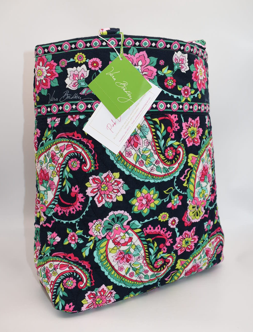 Vera Bradley Quilted Cotton Everyday Tote Bag in "Petal Paisley" Pattern