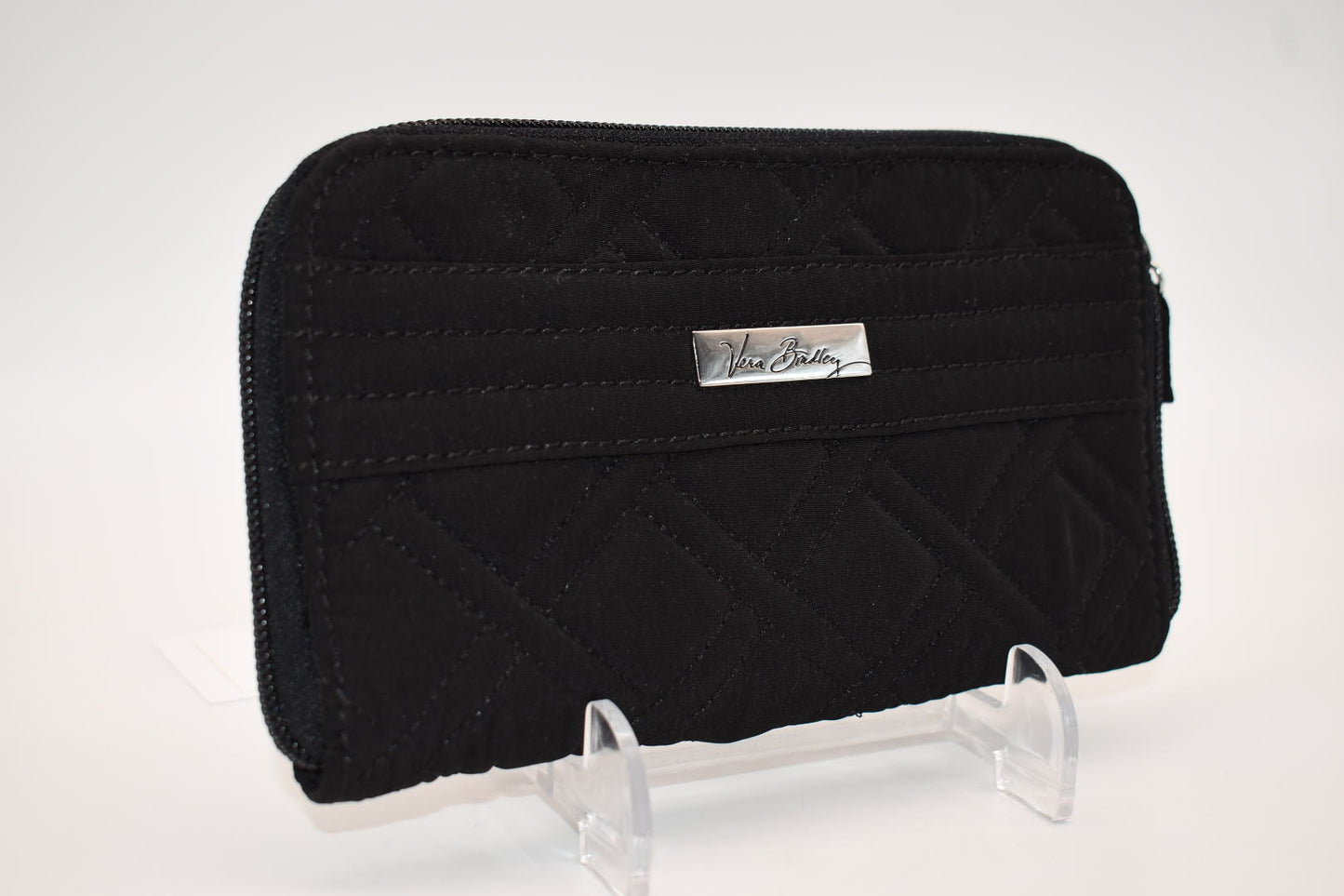 Vera Bradley Zip Around Wallet/ Demi Clutch in Microfiber Black