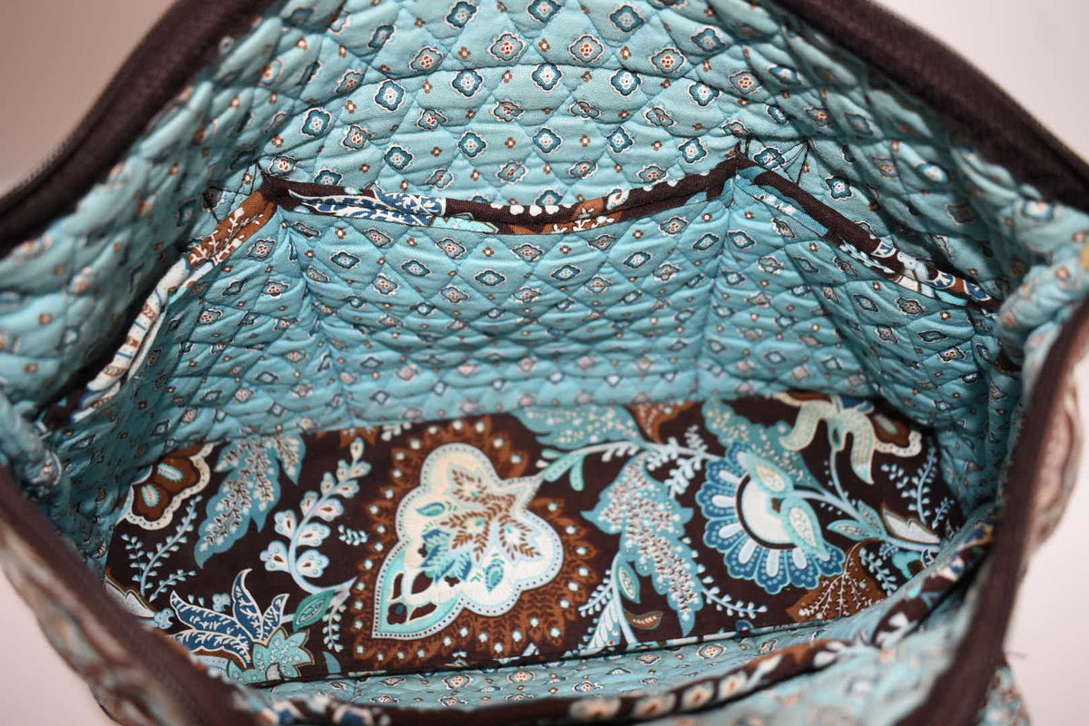 Vera Bradley Large Betsy Shoulder Tote Bag in "Java Blue" Pattern