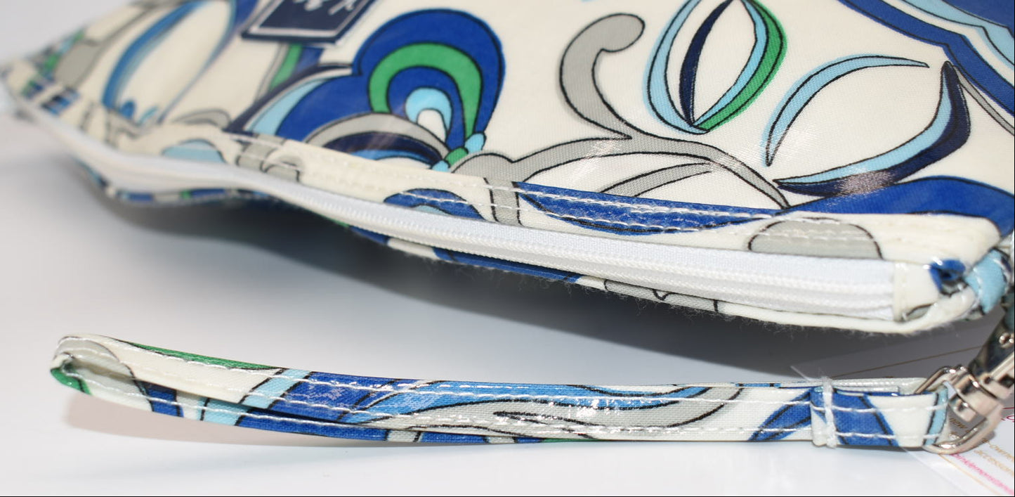 Vera Bradley XL Waterproof Makeup & Toiletry Bag in "Mediterranean White" Pattern