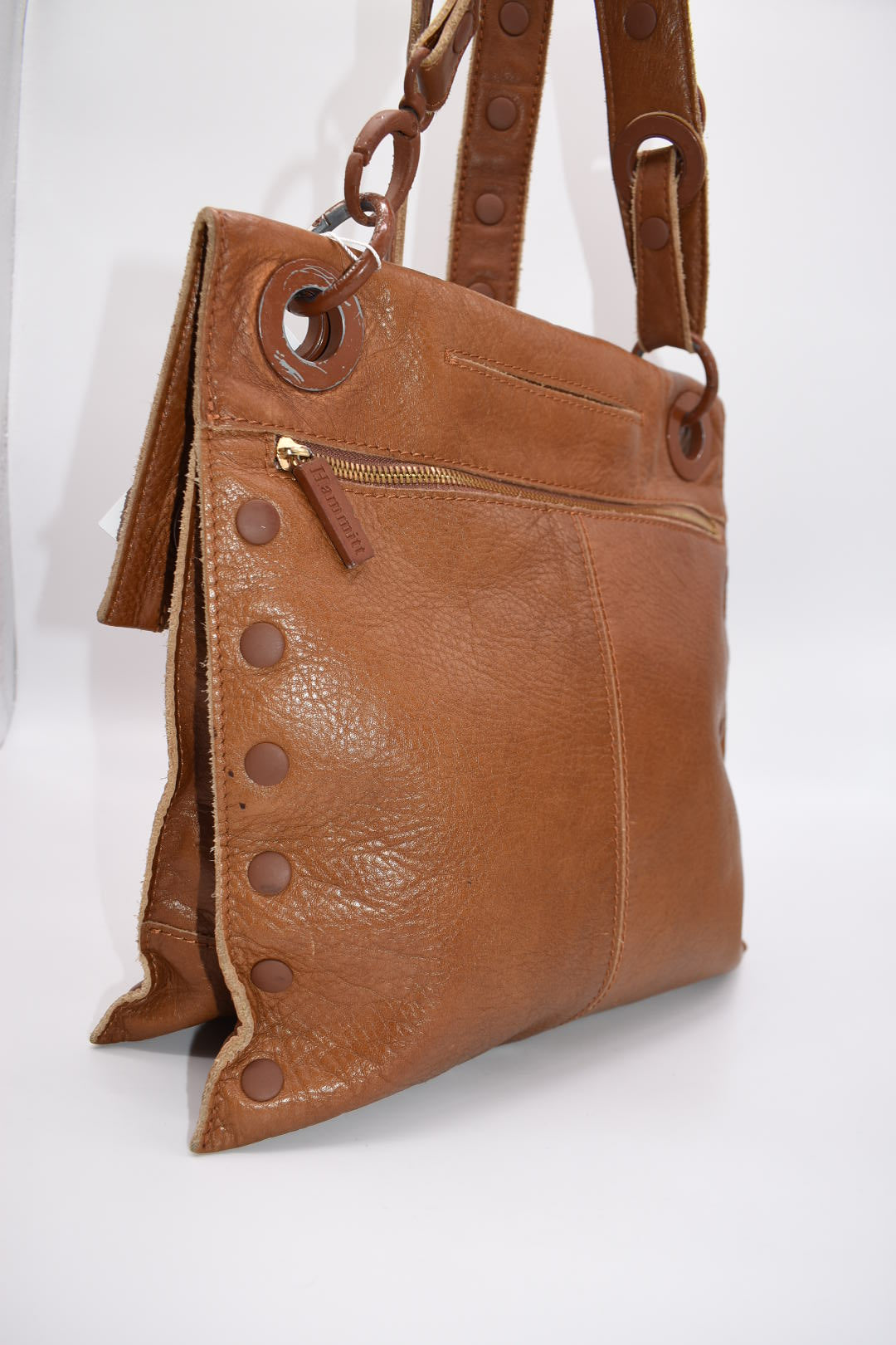 Hammit Leather Reversible Dune Crossbody Bag