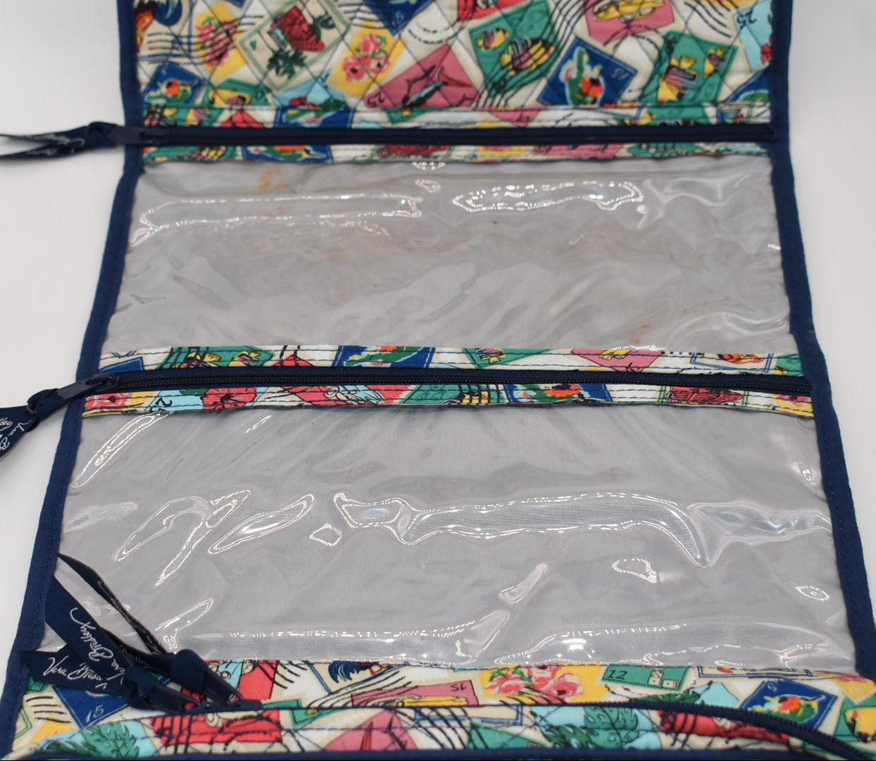 Vera Bradley Hanging Travel Organizer in "Cuban Stamps" Pattern