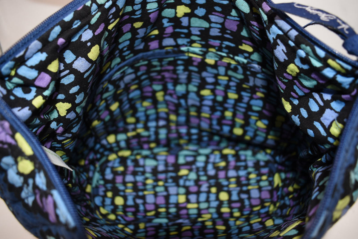 Vera Bradley Convertible Hobo Shoulder Bag in "Indigo Pop" Pattern