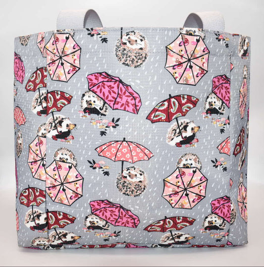 Vera Bradley Medium Family Tote Bag in "It's Raining Hedgehogs" Pattern