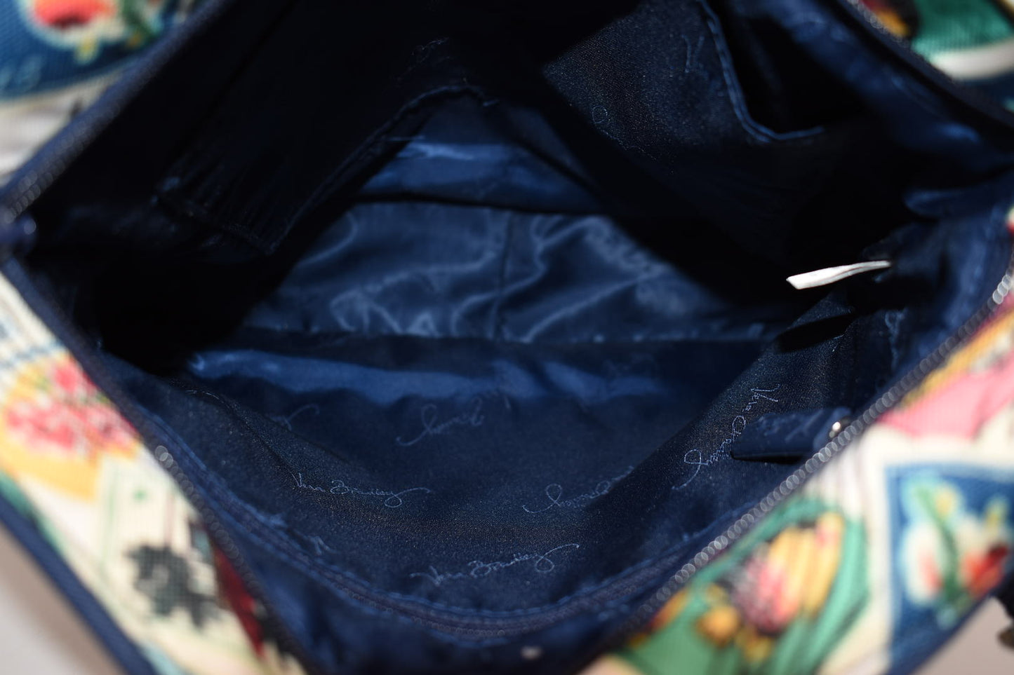 Vera Bradley Reactive Double Pocket Crossbody Bag in "Cuban Stamps" Pattern